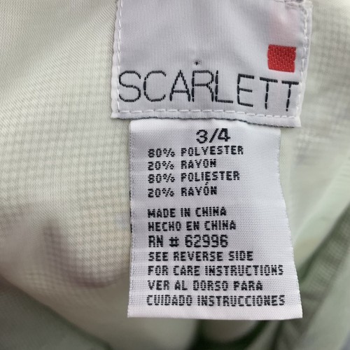 Scarlett Strampler Größe 3/4 Salbeigrün Blumenmuster kurzärmelig Knopfleiste vorne Krawatte hinten - Bild 4 von 5