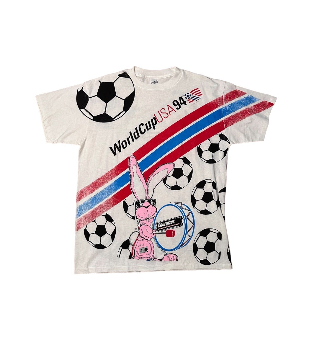 1994 Energizer World Cup ワールドカップ サッカー Vintage Energizer Bunny 1994 World Cup USA Soccer AOP T