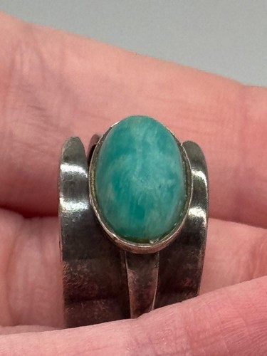 Vintage David Andersen Modernist Amazonit Sterlingsilber Ring Norwegen Größe 5 - Bild 18 von 20