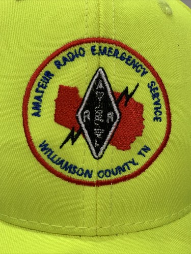 Amateur Radio Emergency Service Hat Embroidered Hook/loop Cap Neon HAM TN - Picture 5 of 9
