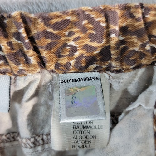 D&G Dolce & Gabbana Skirt Junior 4 Mini Leopard Print 5 Pocket Made In Italy - Picture 9 of 16