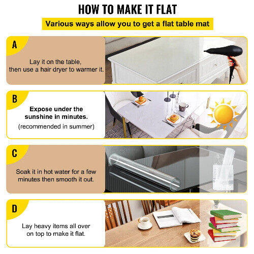 1,5 mm 2 mm PVC Tischdecke Transparent Klar Schreibtisch Abdeckung Schutz Kunststoff - Bild 5 von 15