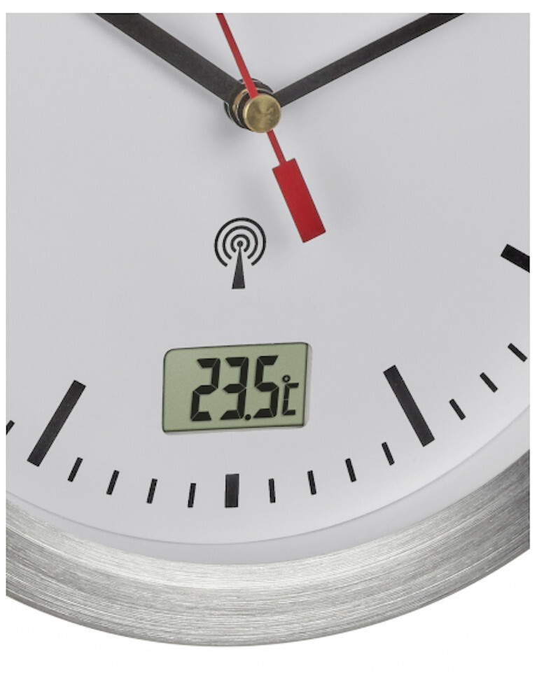 TFA Funk Badezimmeruhr analog mit Temperatur