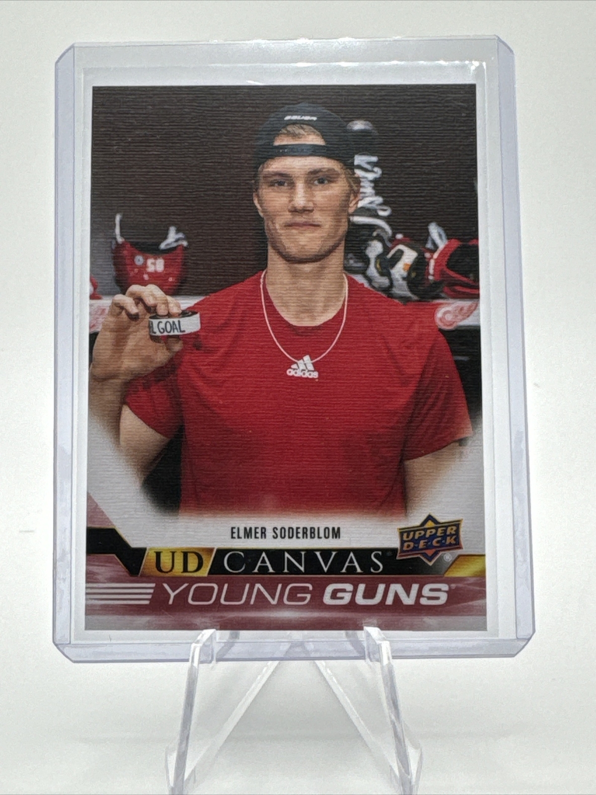 2022-23 UD Series 2 Canvas Young Guns #C235 Elmer Soderblom - Detroit Red Wings