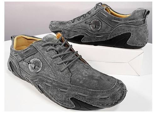 Men's Casual Shoes Driving Shoes Lace Up Sneakers Breathable Walking Shoes - Picture 18 of 21