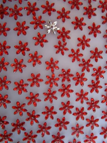 stones flowers applique patch 8mm turquoise red sewing decoration ATST27 - Picture 3 of 3
