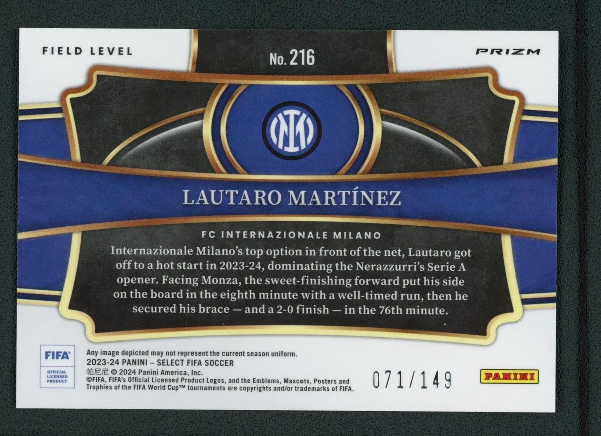 2023-24 LAUTARO MARTINEZ 071/149 PANINI SELECT FIFA FIELD