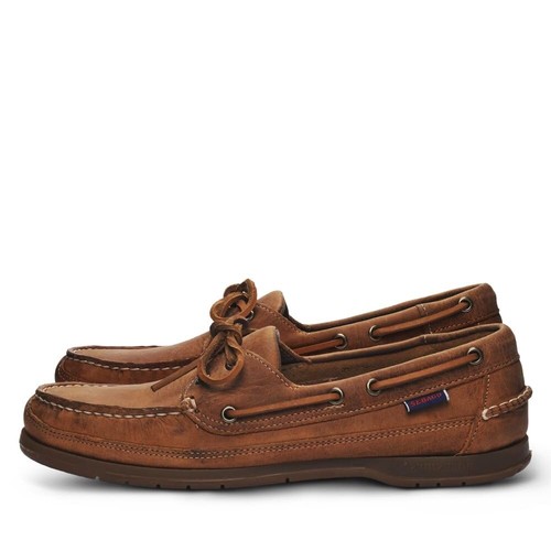 SEBAGO SCHOONER SADDLER'S LEATHER Shoes Brown Tan New 8.5M - Picture 3 of 6