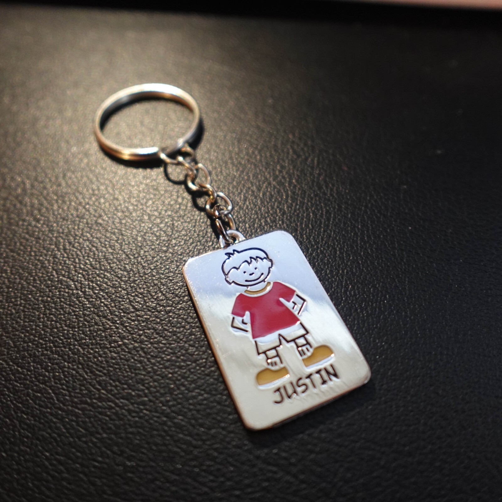 Justin Personalized Keychain Zip Pull Name Kids Twee Cute Kawaii Y2K-image