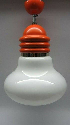 Artemide Arianna Decken Lampe Vintage Opal Glas Kugel bulb lamp 70er J - Bild 2 von 12