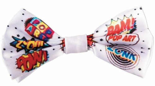 Pop Art Bow Tie Ropa Entretenimiento Cómic Pintor Cara Payaso Pow Bam Zoom - Imagen 5 de 17