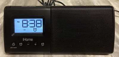ihome dual alarm clock with usb charging and built in speaker