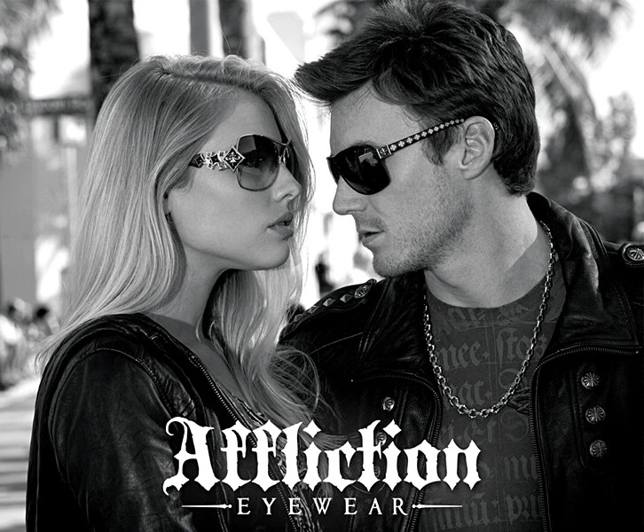 Affliction Sunglasses Talon Black Grey with Case Tag and Box - Image 2 of 3