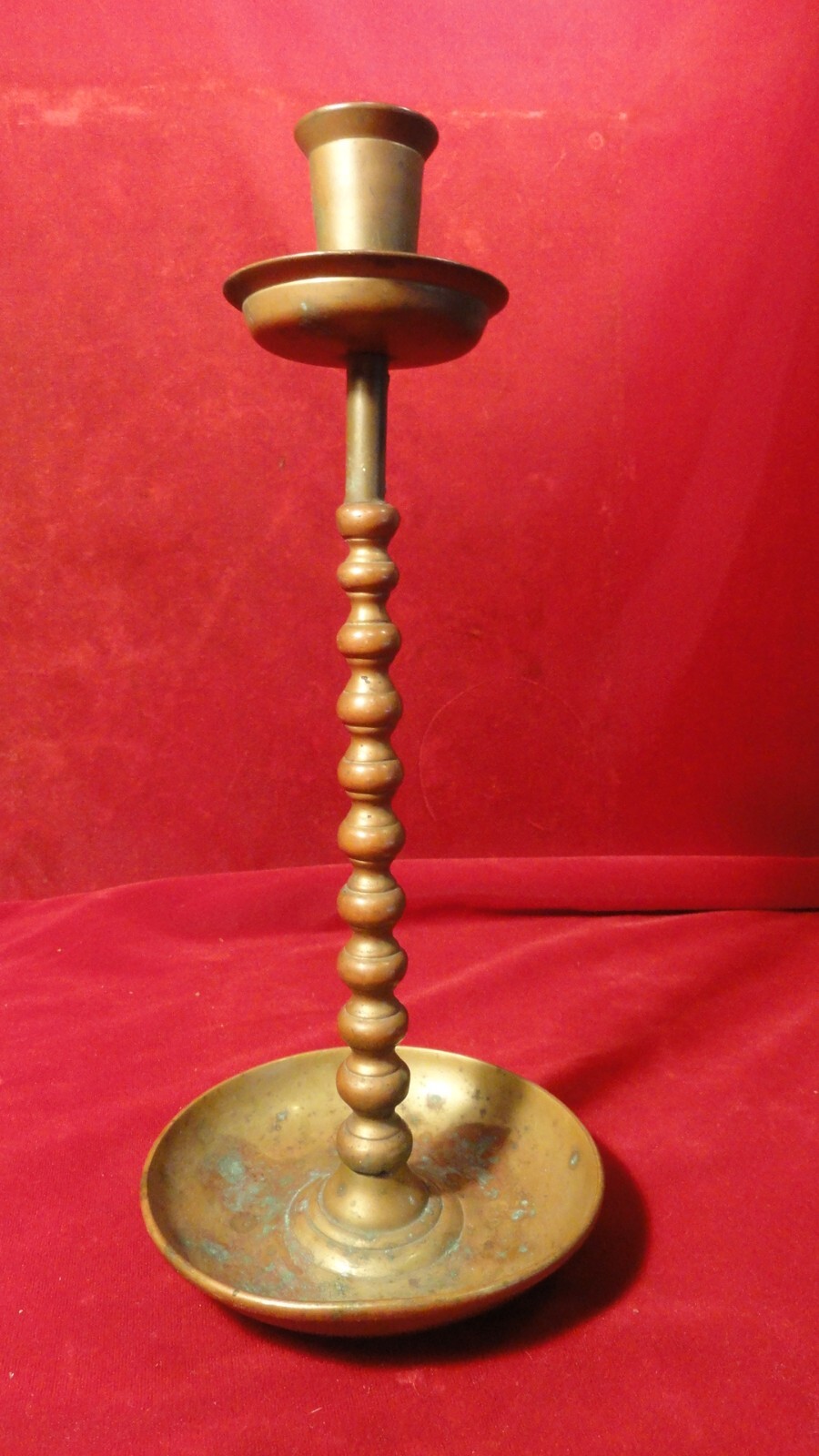 GREAT VINTAGE TRUNED BRASS CANDLE HOLDER 13" TALL eBay