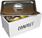BelleMark Kitchen Compost Bin- 1.6 Gal Rust Proof Stainless Steel Insert DAILY S