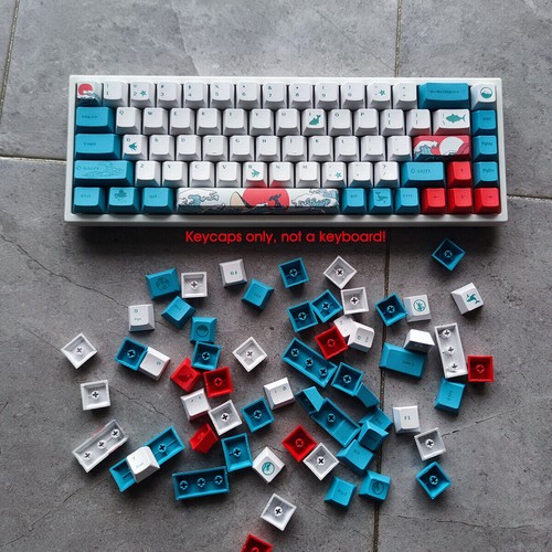 Coral Sea Keycaps Set PBT 128Keys Cherry Profile For MX Mechanical Keyboards - Picture 6 of 7