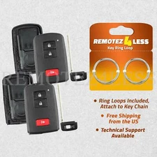 2 for Toyota Tacoma Remote Shell Case Car Key Fob Cover 3but