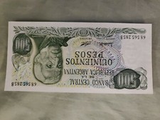 Argentina 1977 Banknote 500 Pesos As Pictured UNC