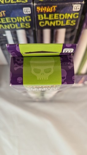 New NIB SPIRIT Halloween Store Pack of 2 Bleeding Candles Decoration Blood Rare - 第 6/12 張圖片
