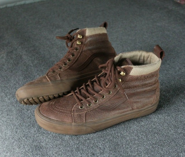 vans sk8 hi mte brown leather
