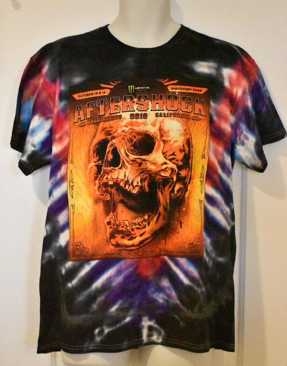 Aftershock Festival Shirt Mens Size L Tie Dye 2018 Metal