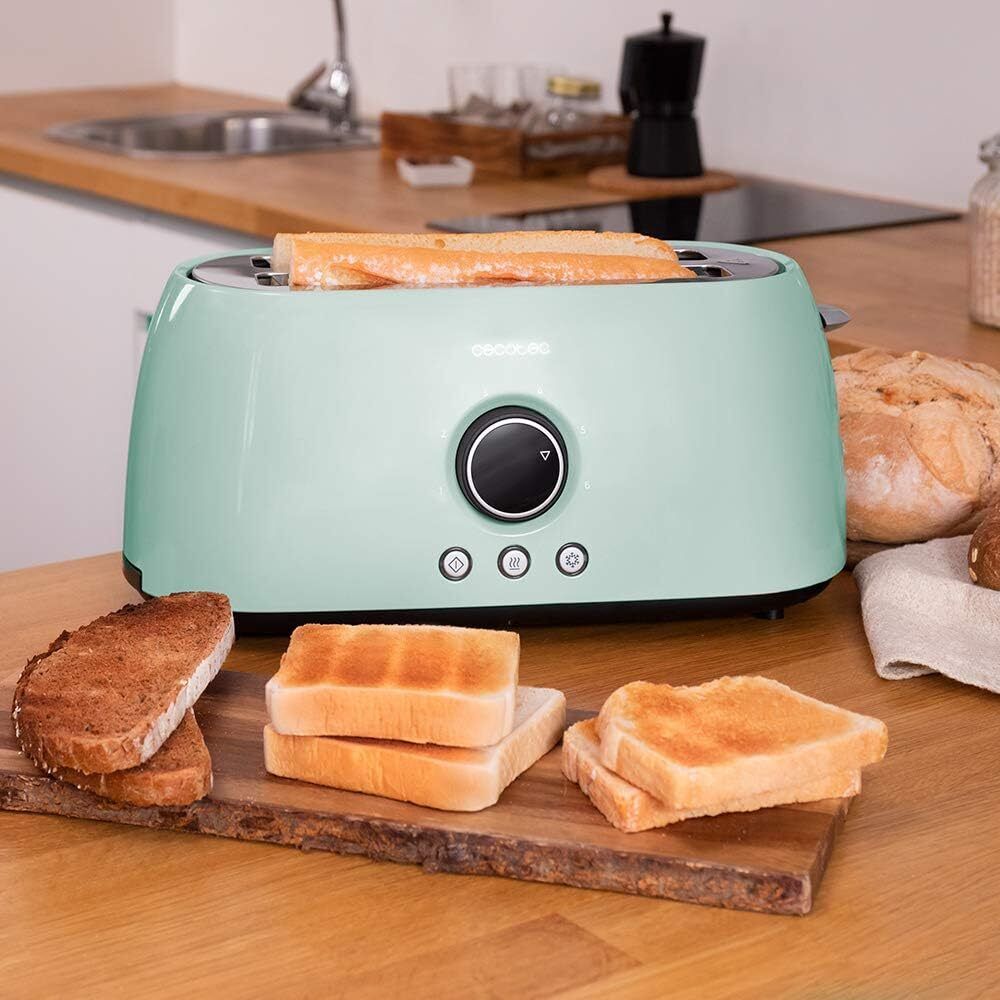Cecotec Digitaler Toaster ClassicToast 15000 Blue Extra Double 1500W 4 Scheiben 