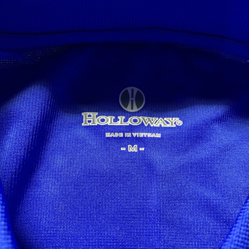 Camisa Holloway Para Hombres MED Azul Blanco Polo Botón Seco-Excel Golf Pickelball Foto 2 de 4
