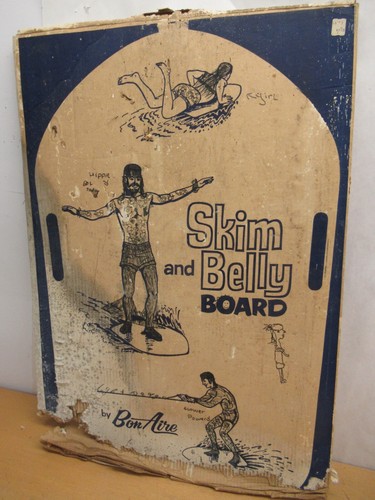 Vintage Bon-Aire Surfing Skim and Belly Board (orange) mit Box - Bild 7 von 8