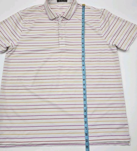 G/Fore G4 Poloshirt Herren Golf Kragen Bleistift Streifen Größe XL - Bild 5 von 6