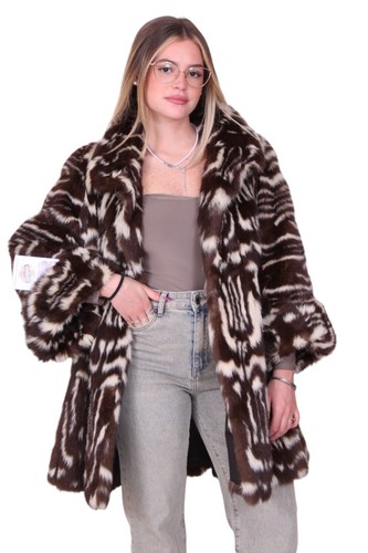 coat skunk fur jacket giacca pelliccia puzzola pelzmantel fourrure sable 臭鼬皮夾克 - Picture 7 of 10