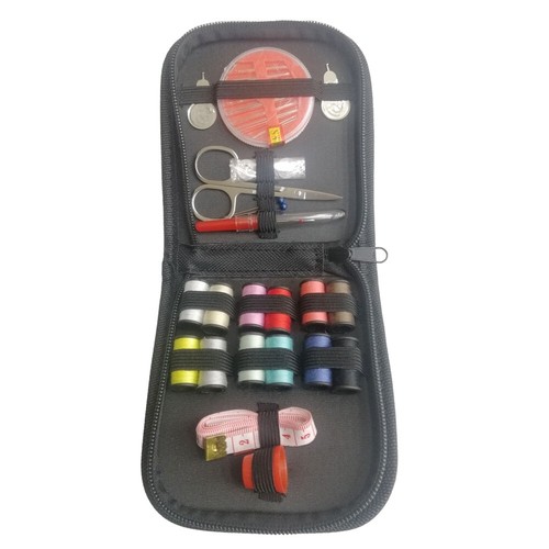 Mini Sewing Kit Scissors Thread Thimble Pins Needles Home Emergency Scissor - Picture 3 of 8
