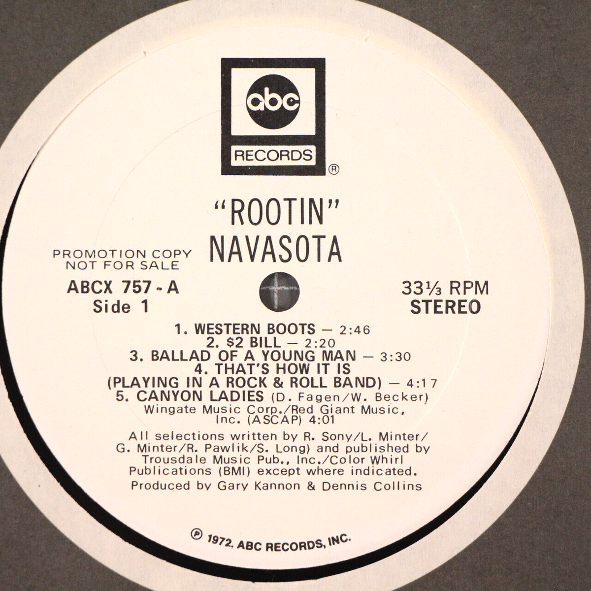●NUBIAN CARTEL Navasota Rootin' LP ABC ABCX 757 WLP Flo and Eddie Steely
