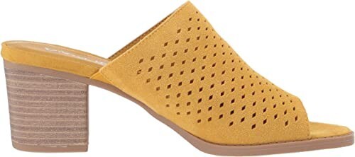 Dirty Laundry Women Take All Split Suede Slip On Open Toe Shoes - Sz 9 M Mustard - Picture 6 of 7