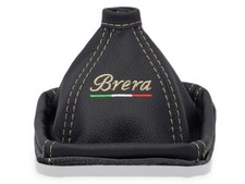 SCHALTMANSCHETTE FÜR ALFA ROMEO BRERA SCHALTSACK STICKEREI FADEN CREME Italia