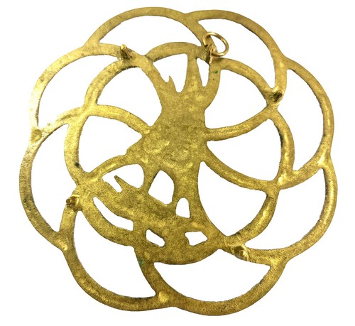 "Trivet de latón vintage/decoración de pared velero náutico aguas del océano 8,25"" de diámetro" - Imagen 2 de 4