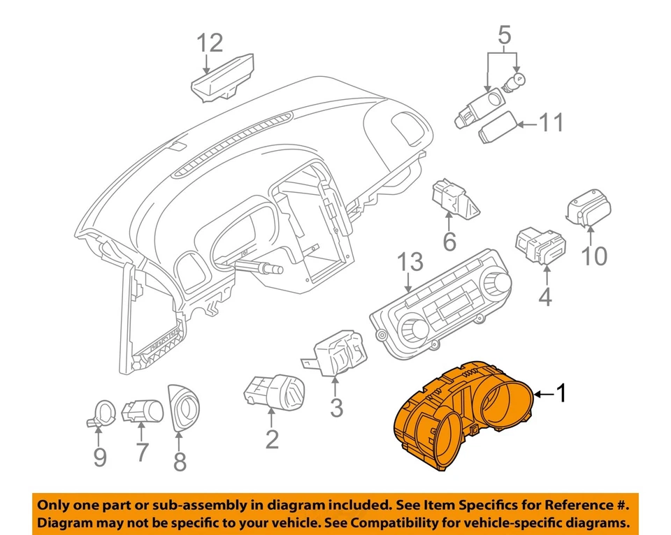 Used Speedometer Gauge fits: 2014 Volkswagen Golf gti cluster Htbk MPH multifunc - Image 3 of 4