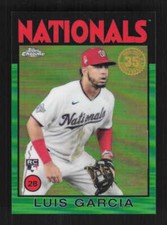 Luis Garcia 2021 Topps Chrome 1986 Green Refractor Nationals #/99 #86BC-19
