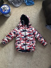 Tommy Hilfiger Camouflage Puffer Coat Sz L/G 14/16 Boy Or Sz S/M Mens Check Bio 