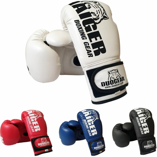 GUANTI DA BOXE KIDS THAIGER 22 MUAY THAI KICKBOXING PELLE SINTETICA (6 oz) - Foto 1 di 37