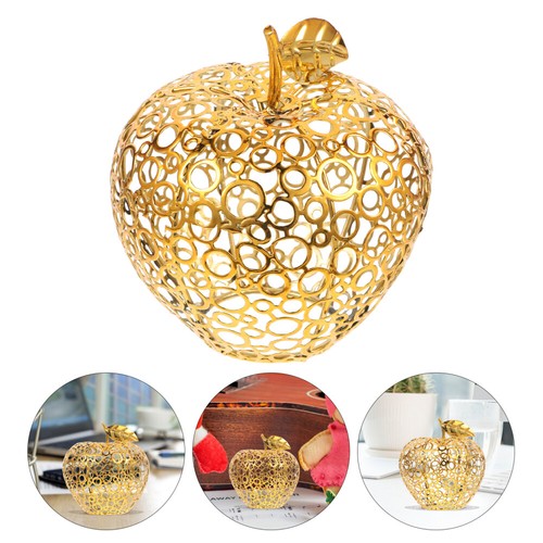 Japanese Decor Hollow Apple Statue Desktop Metal Ornament Award