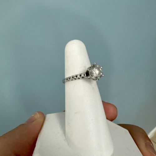10k White Gold 1.58CT Diamond Ring Size 6, 2.7g, 2mm Band - Picture 2 of 3