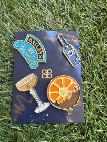 Baileys Irish Cream Chocolate Liqueur Metal Pin Set of 4 - Picture 1 of 2