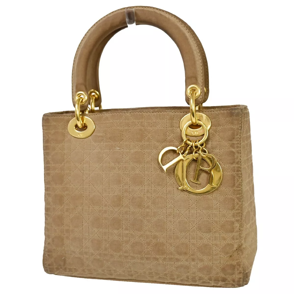 Sac fourre tout femme Christian Dior Cannage toile cuir beige Italie 89SH568