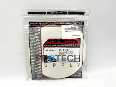10/Pk Allied 90-150-400 Vel-Cloth Polish Pad Adhesive Back Disc 8'' NEW