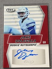 2019 Sage Hit Premier Draft Rookie Autographs #A60 Jake Dolegala Auto Card