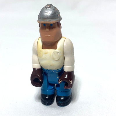 Husky Helpers Construction Worker White Shirt Blue Pants Figure Fisher Price