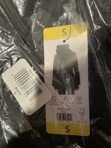 Tahari Giacca Cappotto Donna Impermeabile Cravatta Cintura Trench Avvolgente Nero Taglia S - Foto 6 di 7