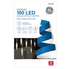 GE StayBright 100-Count Constant White Mini LED Plug-In Christmas Icicle Lights