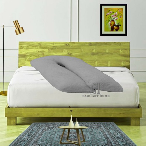 Teddy Fleece Full Body U Shaped Orthopedic Pillowcase Pregnancy Maternity 9FT - Picture 7 of 14