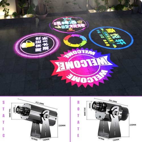 40W-600W Personalizado 4 Logotipo Interruptor Automático LED Gobo Proyector Impermeable AD Tienda Luces - Imagen 26 de 28
